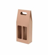 Mikrogofras kaste 33x16,5x8,5cm 2 pudelēm ar rokt.