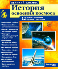 История освоения космоса. 12 демонстрационных картинок с текстом
