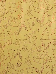 Бумага крафт "Красные созвездия", 70x100 см