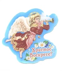 Магнит объемный "Ангел в красном"