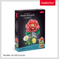 CUBICFUN 3D пазл «Букет цветов – камелия»
