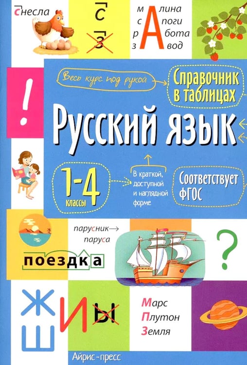 Обложка книги «Русский язык. 1- 4 кл. Справочник в таблицах» — None, ISBN 9785811270781