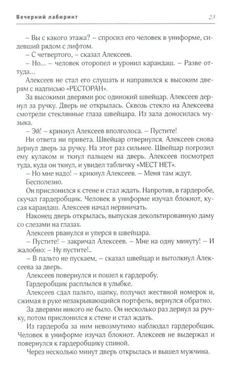 Дополнительное изображение книги «Вечерний лабиринт»