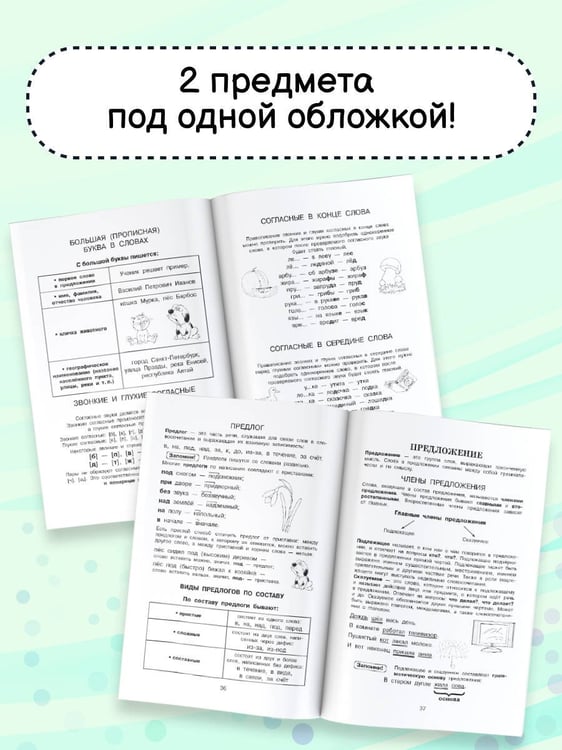 Дополнительное изображение книги «Все правила в картинках. Русский язык и математика»
