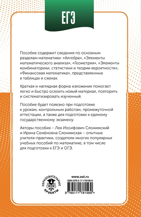 Дополнительное изображение книги «ЕГЭ. Математика в инфографике»