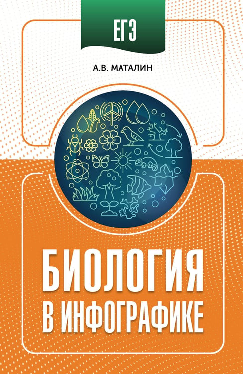 Обложка книги «ЕГЭ. Биология в инфографике» — Маталин Андрей Владимирович, ISBN 9785171780081