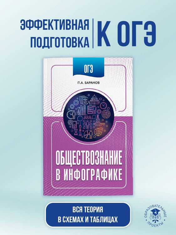 Дополнительное изображение книги «ОГЭ. Обществознание в инфографике»