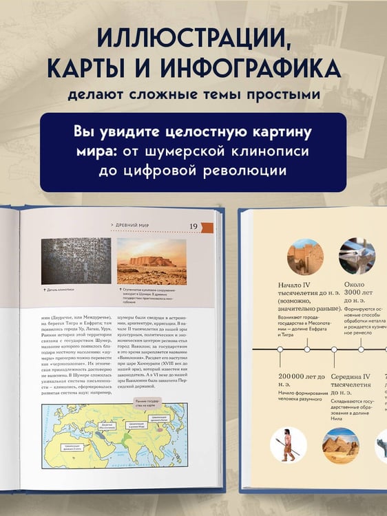 Дополнительное изображение книги «История мира. Визуальная энциклопедия в иллюстрациях, картах и инфографике»