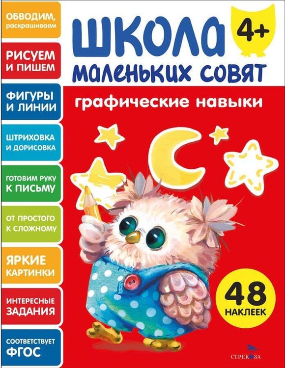 Обложка книги «Школа маленьких совят 4+ Графические навыки» — Маврина  Лариса В., ISBN 9785995163305