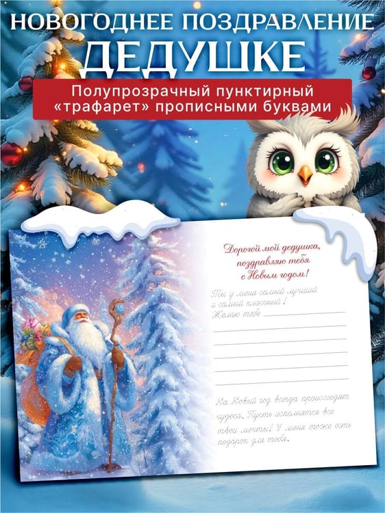 Дополнительное изображение книги «Новогоднее поздравление дедушке»