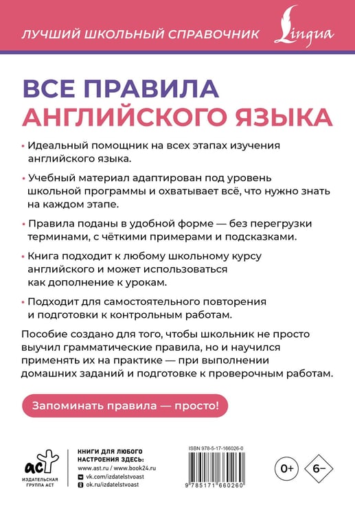 Дополнительное изображение книги «Все правила английского языка»