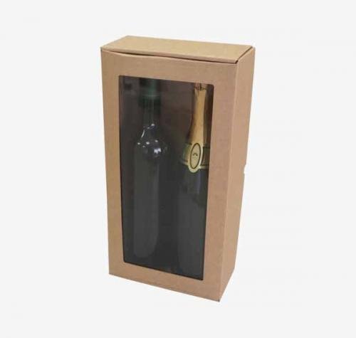 Дополнительное изображение книги «Mikrogofras kārba 2 pudelēm ar logu 32x16.5x8.3cm»