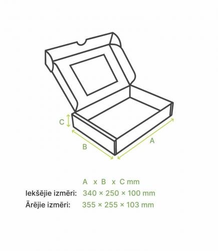 Дополнительное изображение книги «Mikrogofras kaste ar logu 34x25x10cm»