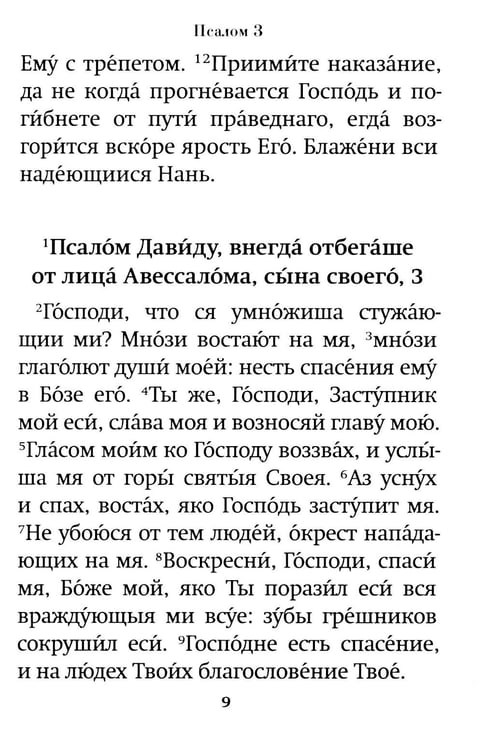 Дополнительное изображение книги «Псалтирь пророка Давида: крупный шрифт»
