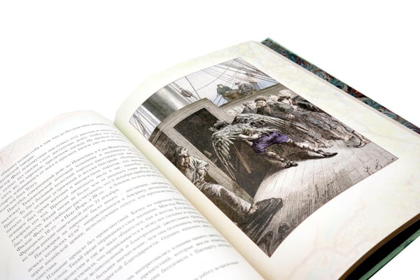 Дополнительное изображение книги «Вокруг света за 80 дней: роман. (золот. тиснен., шелк)»