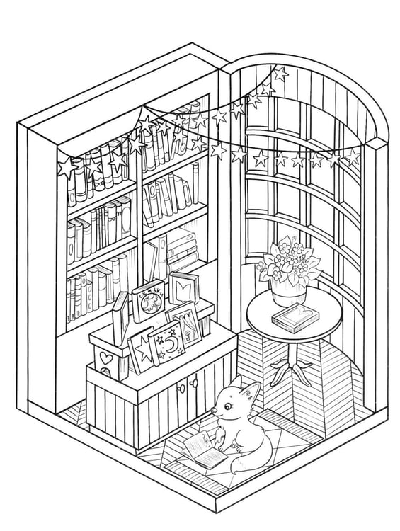 Дополнительное изображение книги «Книжные магазины: книжка-раскраска»