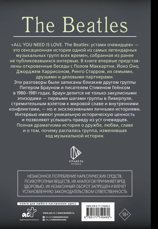 Дополнительное изображение книги «ALL YOU NEED IS LOVE. The Beatles: устами очевидцев»