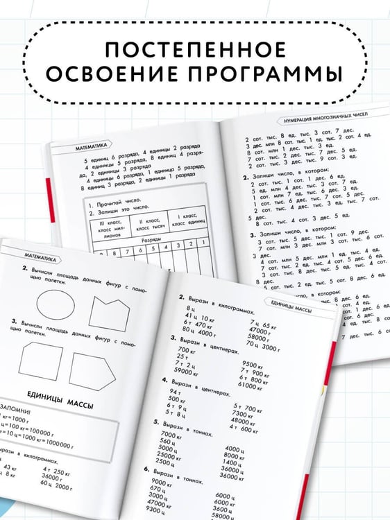 Дополнительное изображение книги «Полный курс обучения. 4 класс. Математика. Русский язык»