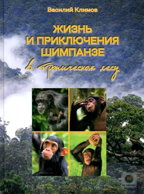 Обложка книги «Жизнь и приключения шимпанзе в тропическом лесу» — Климов Василий Владимирович, ISBN 9785605071969