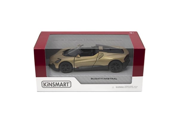 Обложка книги «KINSMART Металлическая моделька Bugatti Mistral маштаб 1:36»