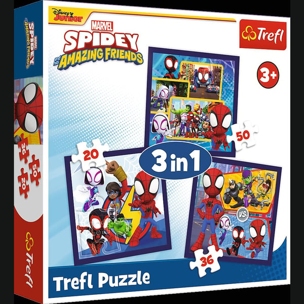 Обложка книги «TREFL SPIDEY Комплект пазлов 3в1»
