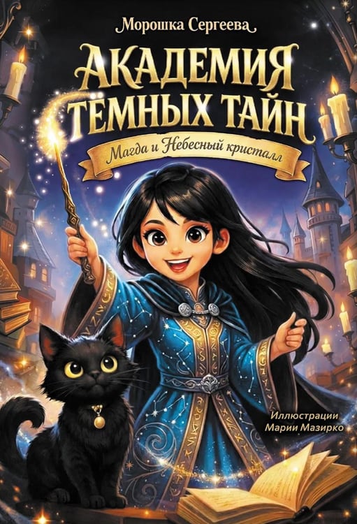 Обложка книги «Академия темных тайн. Магда и Небесный кристалл» — Сергеева Морошка, ISBN 9785908085786