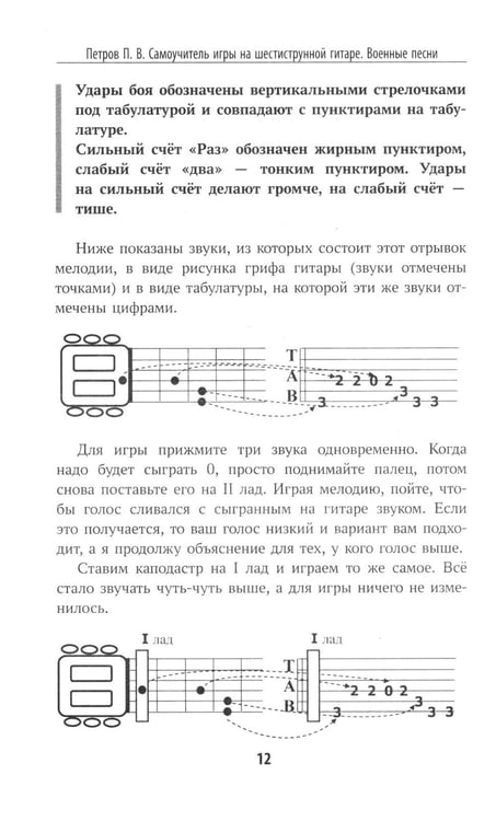 Дополнительное изображение книги «Самоучитель игры на шестиструнной гитаре. Застольные песни. Безнотный метод»