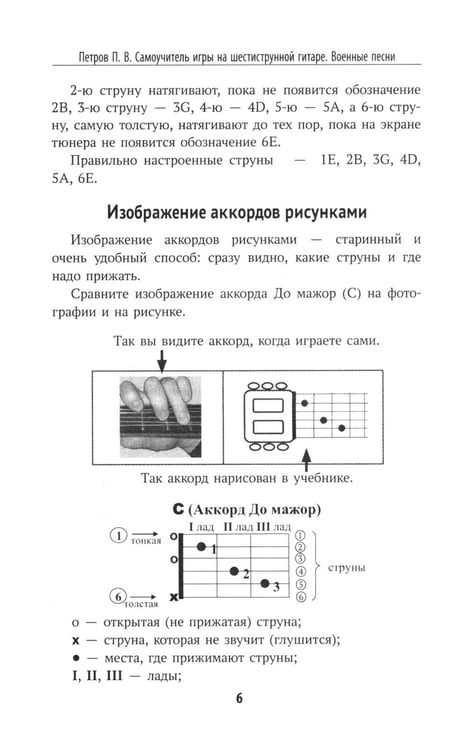 Дополнительное изображение книги «Самоучитель игры на шестиструнной гитаре. Застольные песни. Безнотный метод»