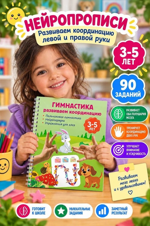 Дополнительное изображение книги «Гимнастика. Развиваем координацию. 3-5 лет»