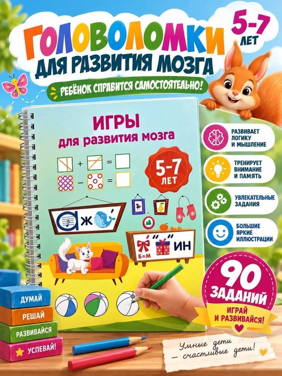 Дополнительное изображение книги «Игры для развития мозга. 5-7 лет»