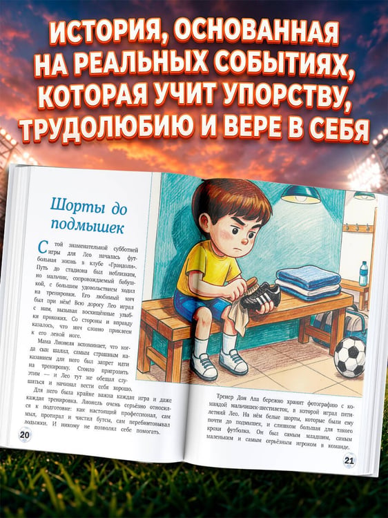 Дополнительное изображение книги «Месси: мальчик, который стал звездой. Вдохновляющая детская книга о Лионеле Месси — одном из лучших футболистов в истории»