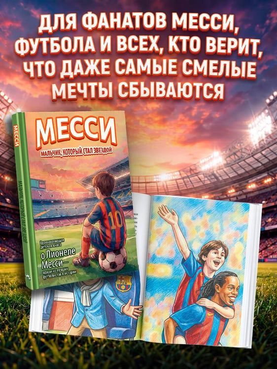 Дополнительное изображение книги «Месси: мальчик, который стал звездой. Вдохновляющая детская книга о Лионеле Месси — одном из лучших футболистов в истории»