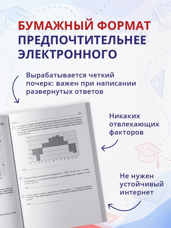 Дополнительное изображение книги «ЕГЭ-2027. Математика. 30 тренировочных вариантов экзаменационных работ для подготовки к единому государственному экзамену. Базовый уровень»