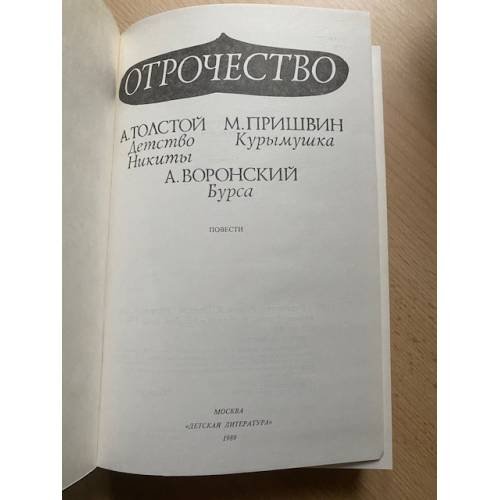 Дополнительное изображение книги «Отрочество. Выпуск 2. Детство Никиты, Курымушка, Бурса»