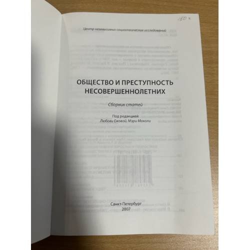 Дополнительное изображение книги «Общество и преступность несовершеннолетних: сборник статей»