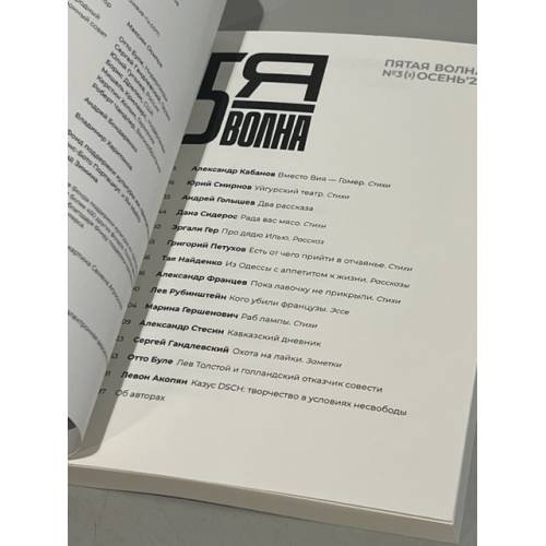 Дополнительное изображение книги «Независимый литературный журнал "Пятая волна" № 3 Осень 2023»
