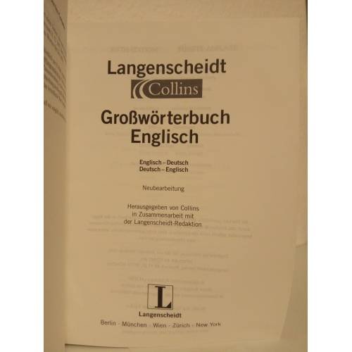 Дополнительное изображение книги «Langenscheidt Collins. Grosswörterbuch Englisch»