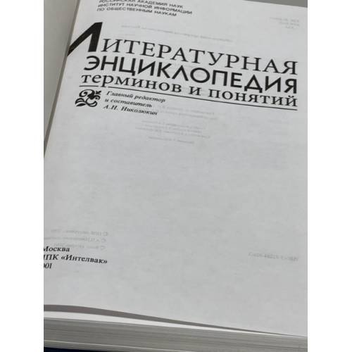 Дополнительное изображение книги «Литературная энциклопедия терминов и понятий»