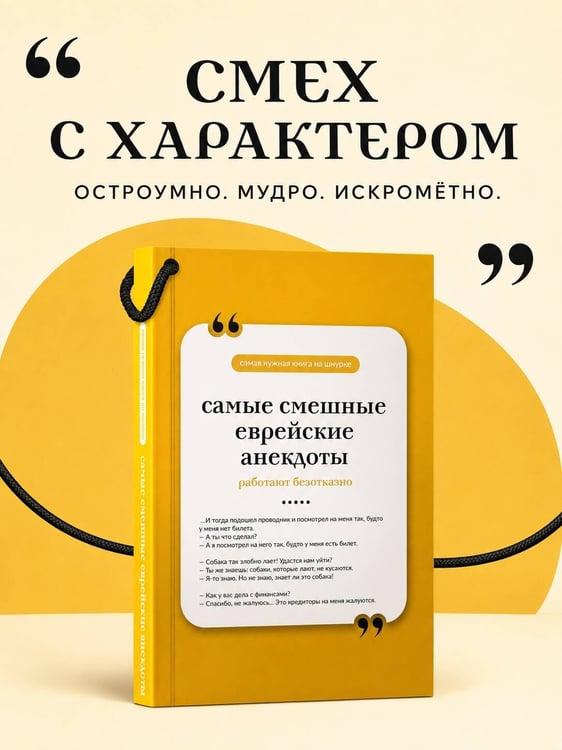 Дополнительное изображение книги «Самые смешные еврейские анекдоты. Книга на шнурке»