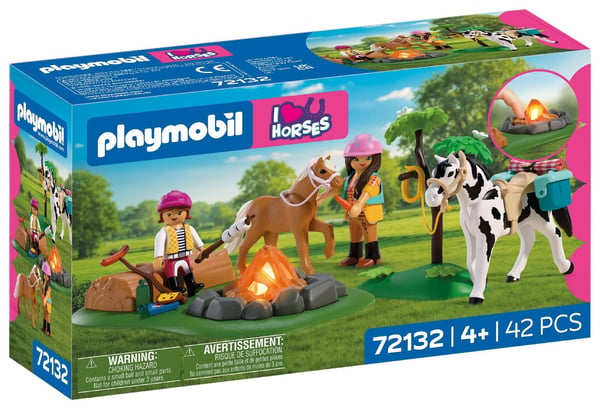 Обложка книги «PLAYMOBIL Конная прогулка с костром 72132»