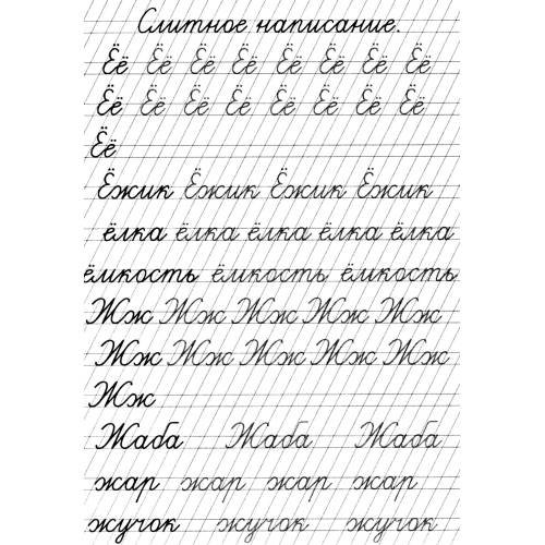 Дополнительное изображение книги «Прописи. Слитное написание букв»
