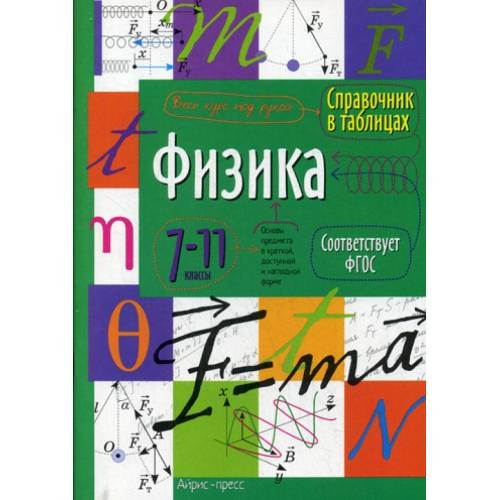 Обложка книги «Справочник в таблицах. Физика. 7-11 кл» — None, ISBN 9785811253463
