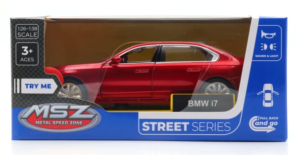 Обложка книги «MSZ металлическая модель BMW I7, масштаб 1:32»