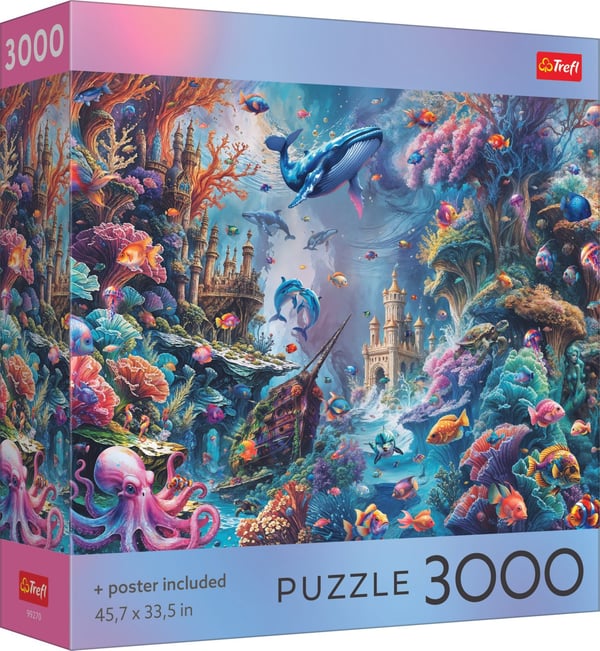 Обложка книги «TREFL Пазл с постером Подводная жизнь, 3000 шт.»