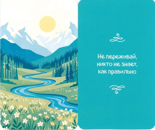 Дополнительное изображение книги «Не переживай - переживем. Слова поддержки, которые помогут в самые сложные дни (40 метафорических карт)»