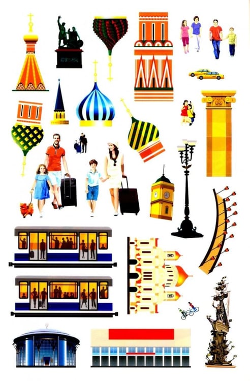 Дополнительное изображение книги «Многоразовые наклейки. Москва»