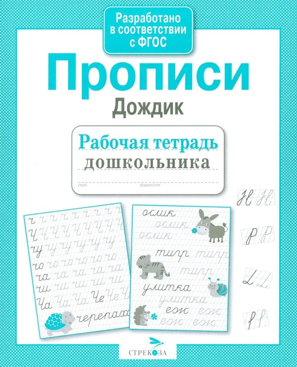 Обложка книги «Прописи "Дождик". Рабочая тетрадь дошкольника» — None, ISBN 9785995141426