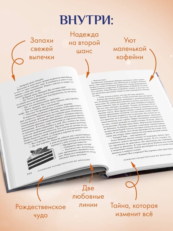 Дополнительное изображение книги «Комплект Книжная кондитерская во Франции. Настоящее счастье пахнет ванилью и корицей (книга + открытка)»