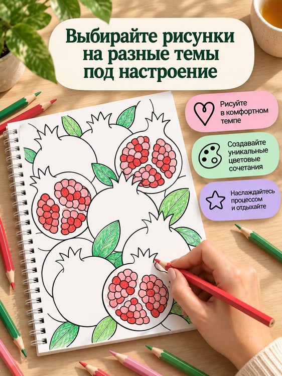 Дополнительное изображение книги «Зентанглы против тревоги. Раскраска-антистресс»