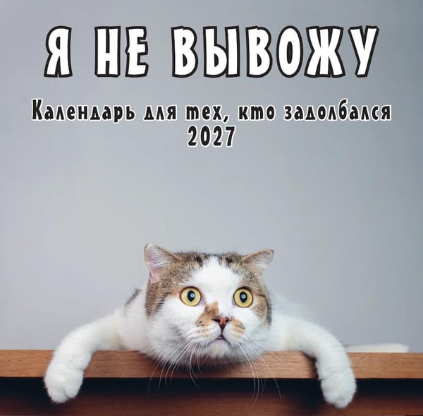 Дополнительное изображение книги «Я не вывожу! Календарь настенный на 2027 год для тех, кто задолбался (300х300 мм)»